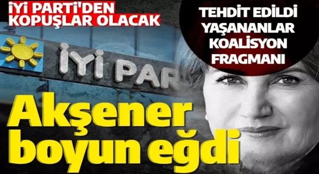 Altılı Masa için çarpıcı sözler: Akşener buna boyun eğdi İYİ Parti'den kopuşlar olacak