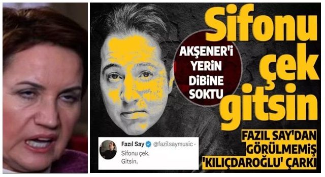 Fazıl Say'dan görülmemiş 'Kılıçdaroğlu' çarkı! Akşener'i yerin dibine soktu: Sifonu çek gitsin