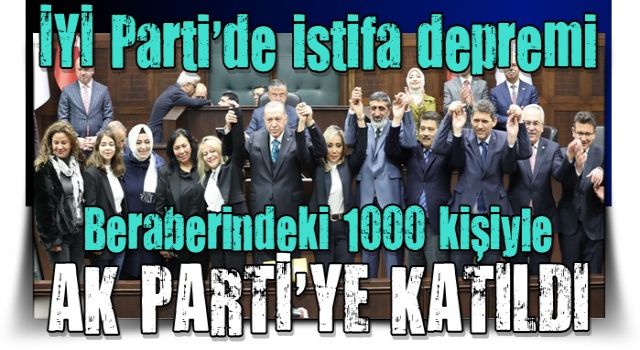 İYİ Parti'de istifa depremi! Beraberindeki 1000 kişiyle AK Parti'ye katıldı: Rozeti Cumhurbaşkanı Erdoğan taktı