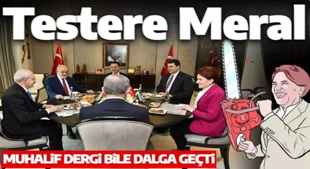 LeMan dergisinden testereli Meral Akşener kapağı