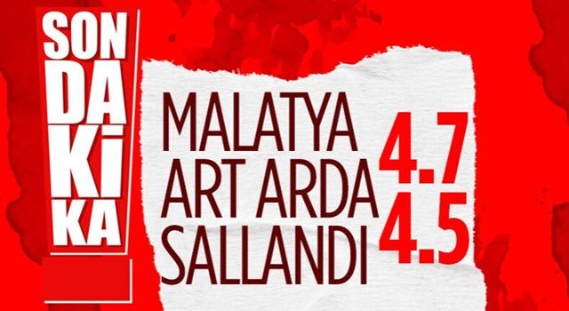 Malatya'nın Pütürge ilçesinde art arda 4.7 ve 4.5 büyüklüğünde depremler