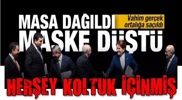 Masa dağıldı, maske düştü! ‘Parlamenter Sistem’ değil hepsi koltuk içinmiş