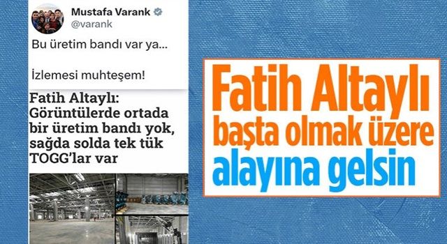 Mustafa Varank'tan Fatih Altaylı'ya 'Togg' göndermesi