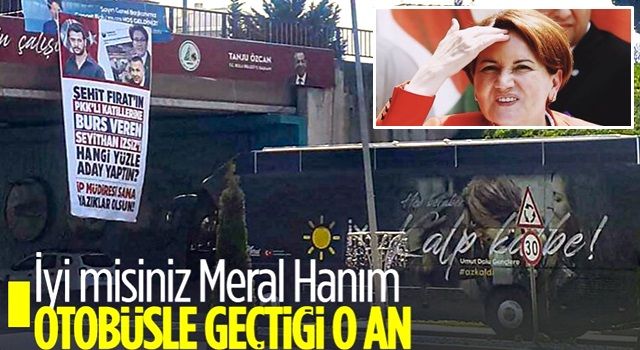 Meral Akşener'e pankartlı protesto: Yazıklar olsun