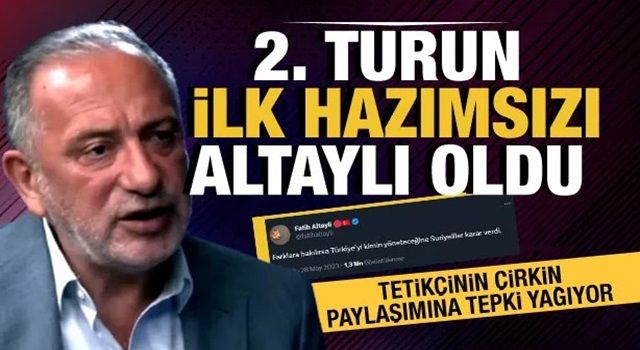 2. turun ilk hazımsızı Fatih Altaylı oldu... Tetikçinin çirkin paylaşımına tepki yağıyor