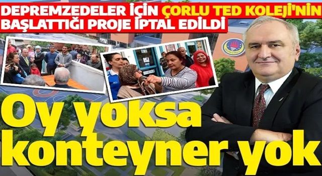 CHP vekil adayı Bayram Fırat Dayanıklı’nın işlettiği okulda skandal! Oy yoksa konteyner ev yok