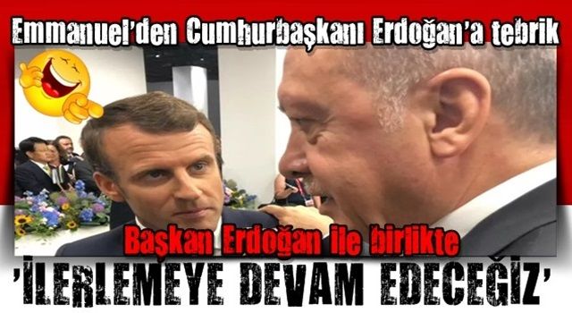 Emmanuel Macron'dan Cumhurbaşkanı Erdoğan'a tebrik