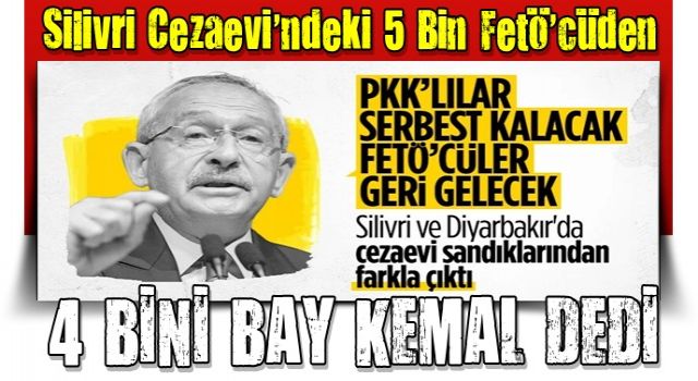 FETÖ ve PKK, Kemal Kılıçdaroğlu’na oy verdi