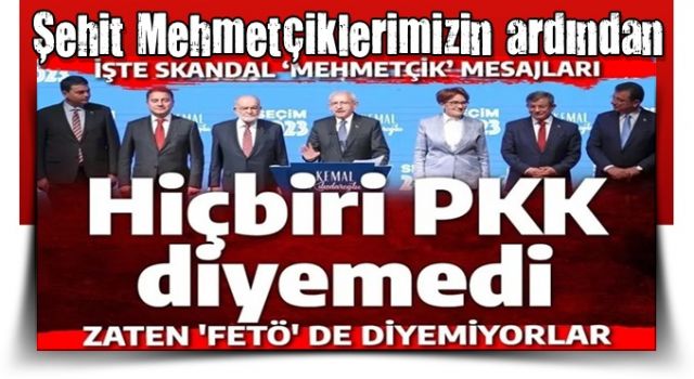 HDP/Yeşil Sol korkusundan PKK diyemediler: İşte Millet İttifakı'nın 'Mehmetçik' mesajları