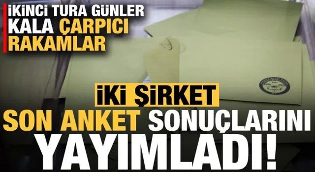 İki şirket son anket sonuçlarını yayımladı! İkinci tura günler kala çarpıcı rakamlar