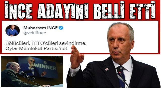 Muharrem İnce ; ''BÖLÜCÜLERİ FETÖ'CÜLERİ SEVİNDİRME''