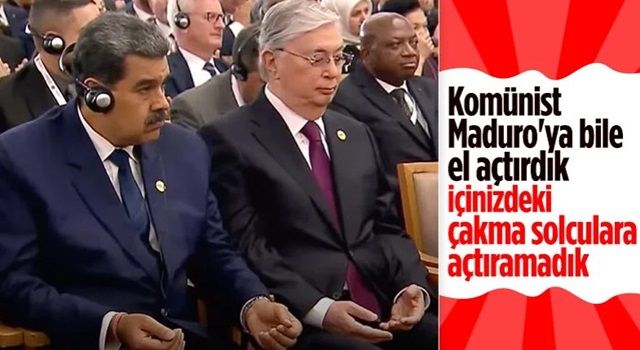 Ankara'daki yeni dönem törenine katılan Nicolas Maduro, duaya eşlik etti