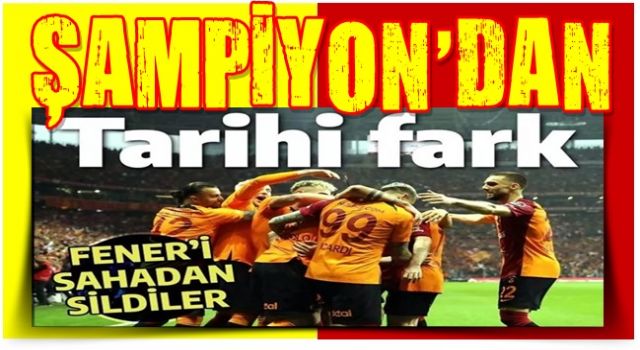 Şampiyon Galatasaray derbide Fenerbahçe'yi mağlup etti