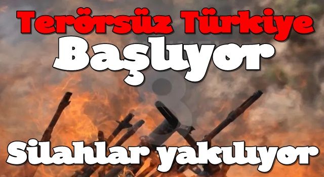 Terörsüz Türkiye hedefine geri sayım! PKK'lı ilk grup silahlarını bıraktı.