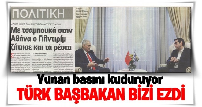 Başbakan Yıldırım'ın Atina ziyareti Yunan basınında