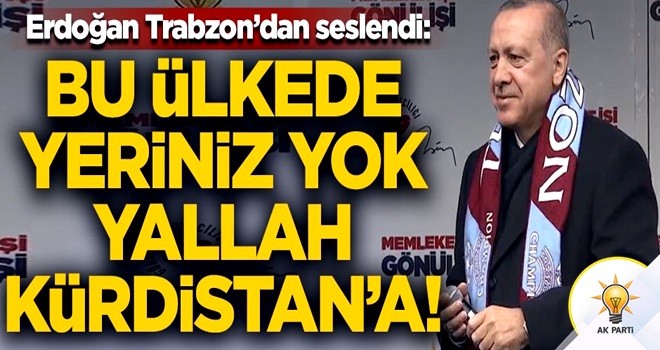 Başkan Erdoğan'dan HDP'lilere sert sözler! "Sizin bu ülkede yeriniz yok, yallah Kürdistan'a"