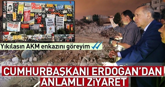 Cumhurbaşkanı Erdoğan, Taksim Camii inşaatını ve AKM’yi inceledi