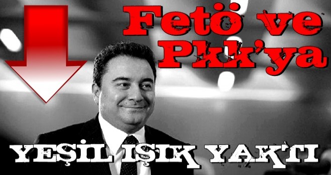 Deva Partisi Genel Başkanı Ali Babacan FETÖ ve PKK'ya yeşil ışık yaktı!