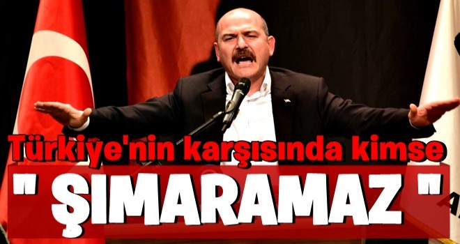 "Türkiye'nin karşısında kimse şımaramaz"