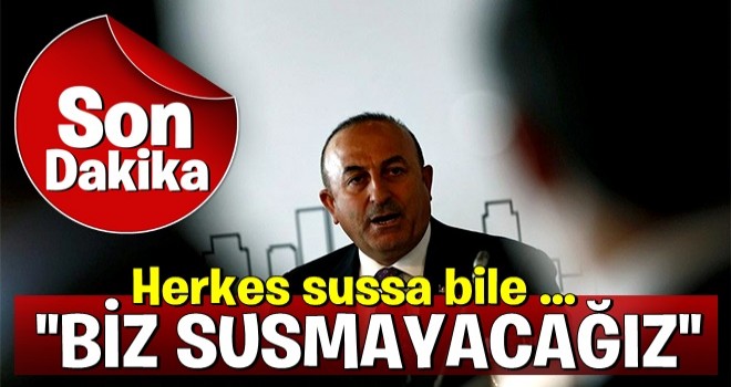 Çavuşoğlu: Herkes sussa bile Türkiye susmayacak