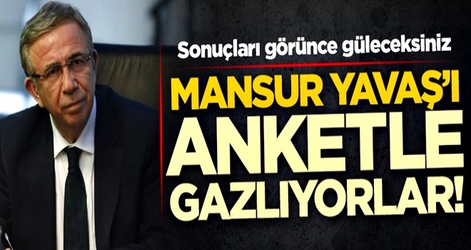 Mansur Yavaş'ı anketle gazlıyorlar! Sonuçları görünce güleceksiniz