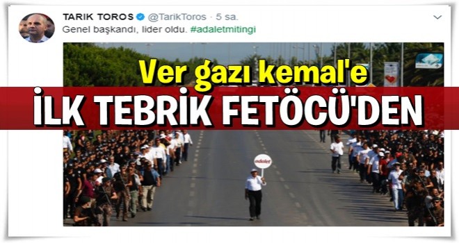 FETÖ'den CHP'ye ilk tebrik