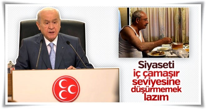 Bahçeli'ye göre seviye iç çamaşır tartışmasına düşmemeli