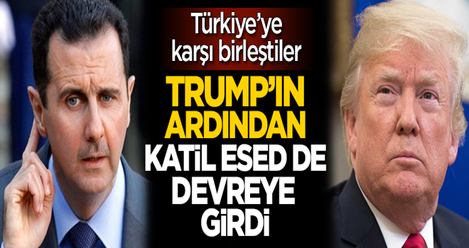 Türkiye'ye karşı birleştiler! Trump'ın ardından katil Esed de devreye girdi