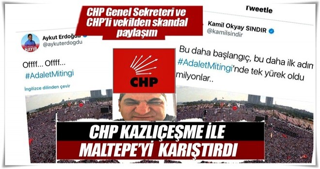 CHP'li Erdoğdu, yanlışlıkla AK Parti mitingini paylaştı