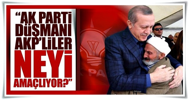 “AK Parti düşmanı AKP’liler neyi amaçlıyor?”