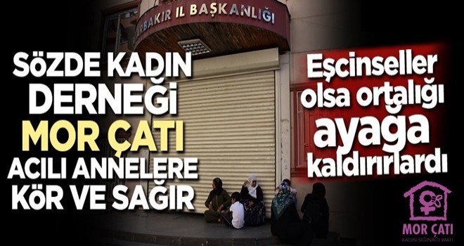 Sözde kadın derneği Mor Çatı acılı annelere kör ve sağır!