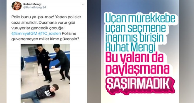 Ruhat Mengi, Çin'deki video ile Türk polisini suçladı