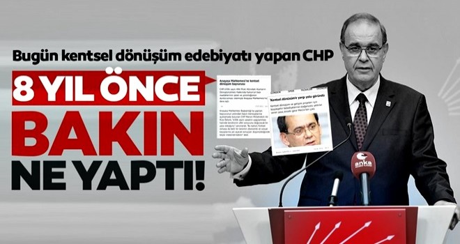 Bugün kentsel dönüşüm diyen CHP, 2012’de kentsel dönüşüm yasasını AYM'ye götürdü!