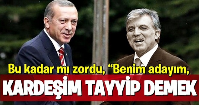 Bu kadar mı zordu, “Benim adayım, kardeşim Tayyip” demek!