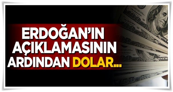 Erdoğan'ın açıklamasının ardından dolar...