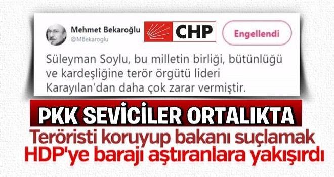 CHP'li Mehmet Bekaroğlu'nun PKK hayranlığı