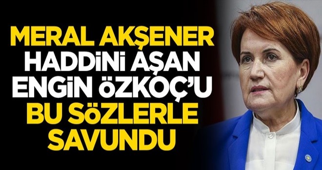 Meral Akşener, haddini aşan Engin Özkoç'u bu sözlerle savundu