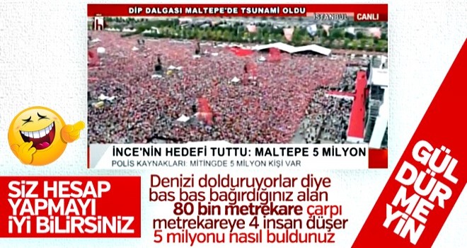 Halk TV güldürdü: Maltepe'yi 5 milyon kişi doldurdu