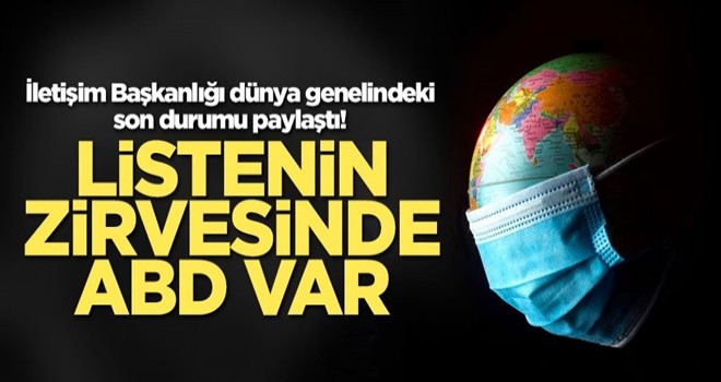 İletişim Başkanlığı dünya genelindeki koronavirüs durumunu paylaştı