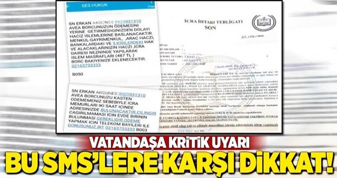 Vatandaşa kritik uyarı! Bu SMS'lere dikkat! .