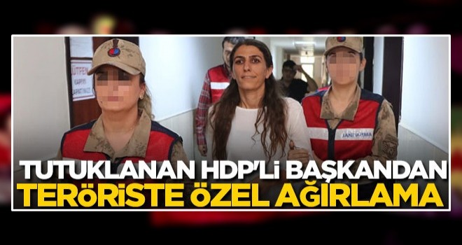 Tutuklanan HDP'li başkandan teröriste özel ağırlama