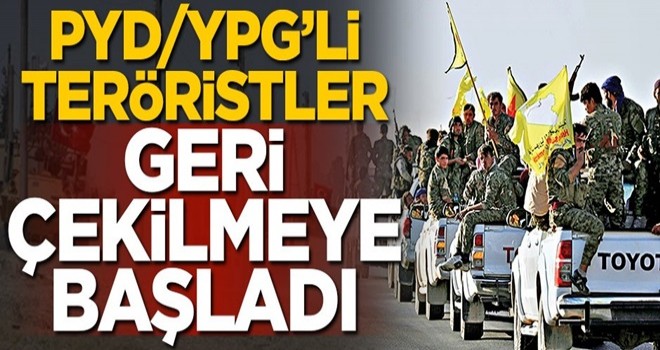 PYD/YPG’li teröristler geri çekilmeye başladı