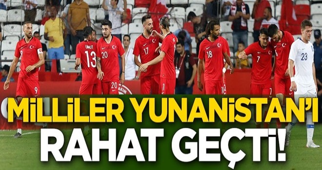 A Milli Takım, Yunanistan'ı rahat geçti