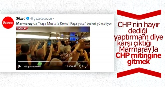 Ve CHP'liler Marmaray'a biner