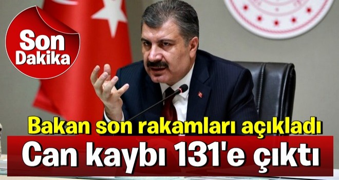 Bakan Koca, koronavirüste son rakamları açıkladı! Can kaybı 131'e çıktı