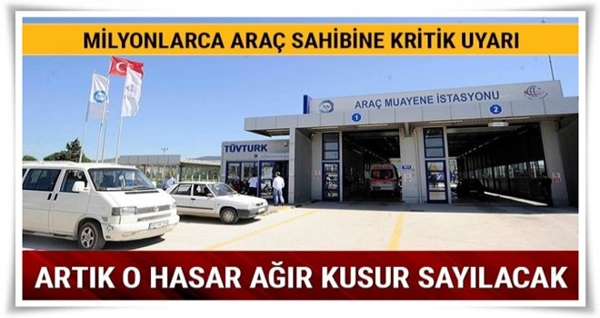 Araç muayenede yeni kurallar