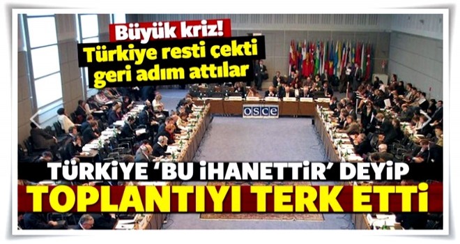 AGİT zirvesinde büyük kriz! Türkiye resti çekti