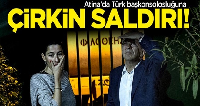 Atina'da Türk Konsolosluğuna çirkin saldırı!