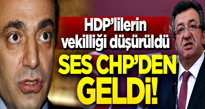 HDP'lilerin vekilliği düşürüldü, ses CHP'den geldi!