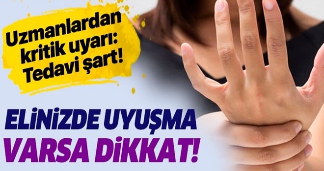 Uzmanlardan kritik uyarı! Elde uyuşma fıtık habercisi... .